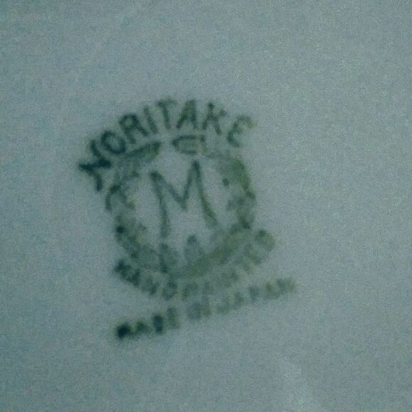 NORITAKE PLATE Gern Mark HAND PAINTED  HOUSE &TREE ON LAKE 7 5/8" - Picture 5 of 5